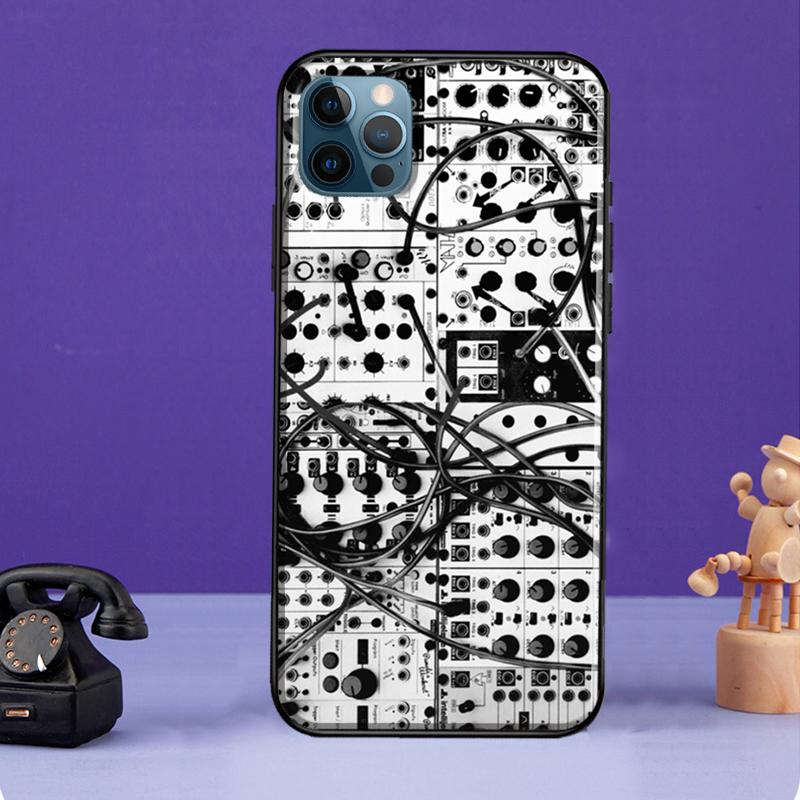 Vintage Synth Synthesizer Case For iPhone XR X XS Max SE 2020 7 8 Plus Phone Cover For iPhone 11 14 12 13 Pro Max Mini