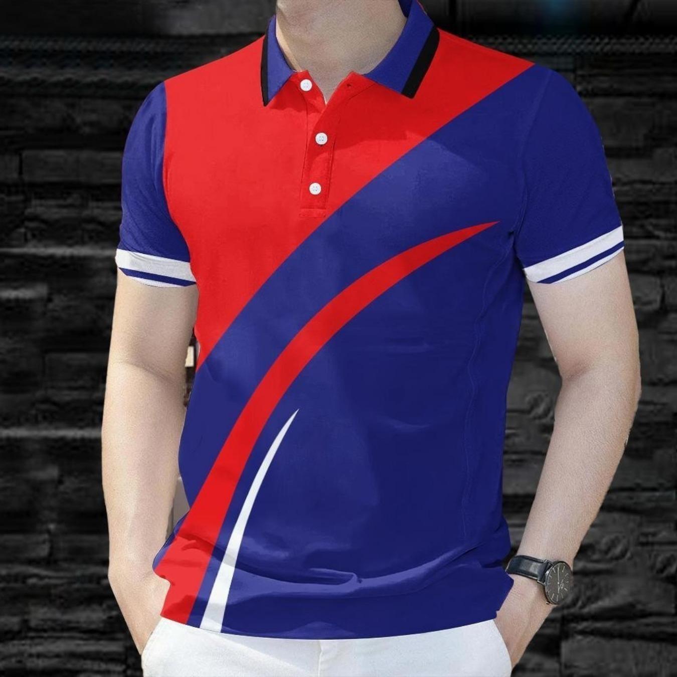 

Colorful 3D Printed Stripes Men s Polo Shirt For Men Clothing Short Sleeve Tees Summer Sport Lapel S
