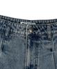RAYFIKERS Single-Pleat Bermuda Denim Pants Mq2Du345_Indigo