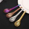 Stainless Steel Perforated Kitchen Spoon Molecular Cooking Caviar Colander Filter Kitchen Hot Pot Colander Cooking Spoon