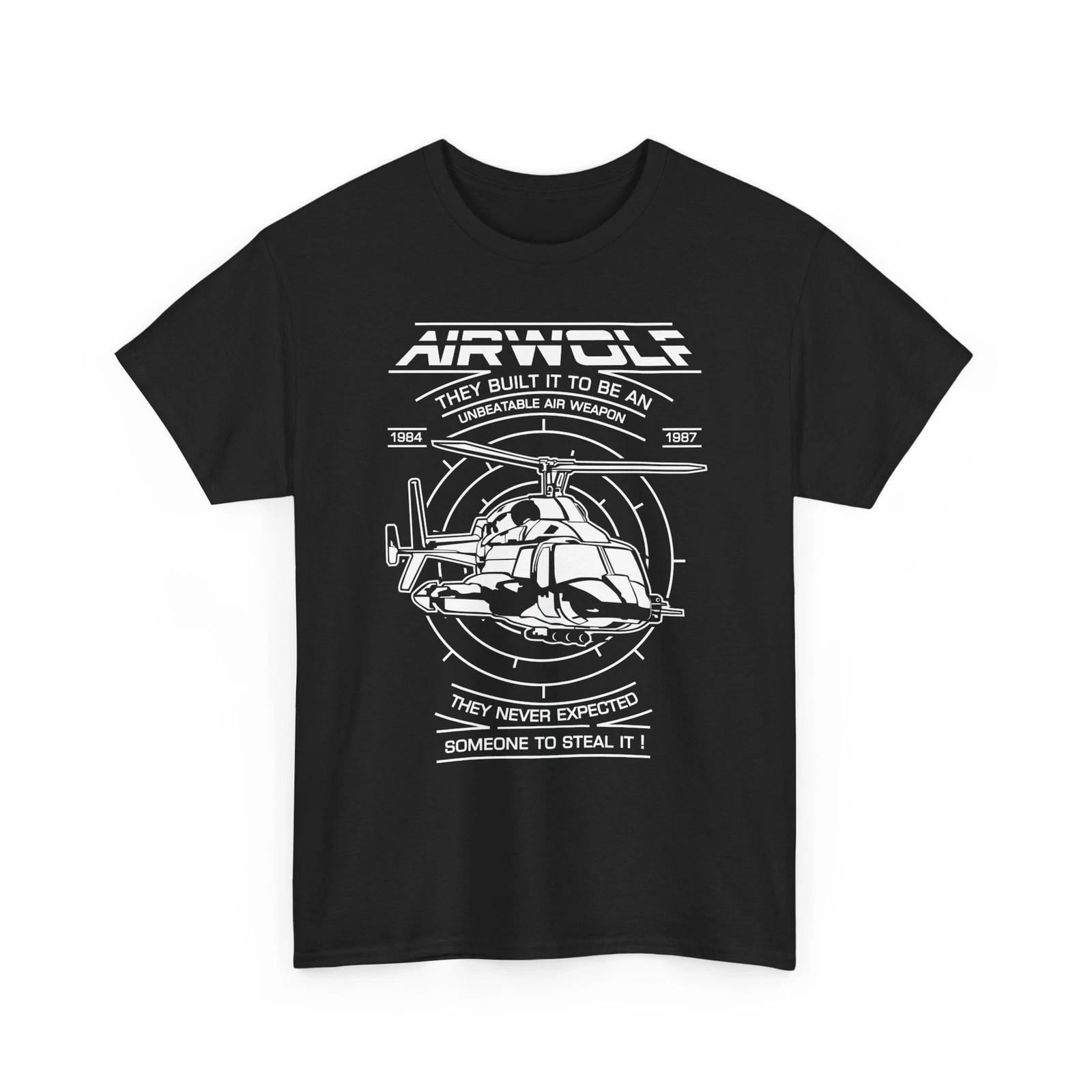 

Airwolf Helicopter Military Weapon Stolen Air Force Unisex Heavy Cotton TShirt S