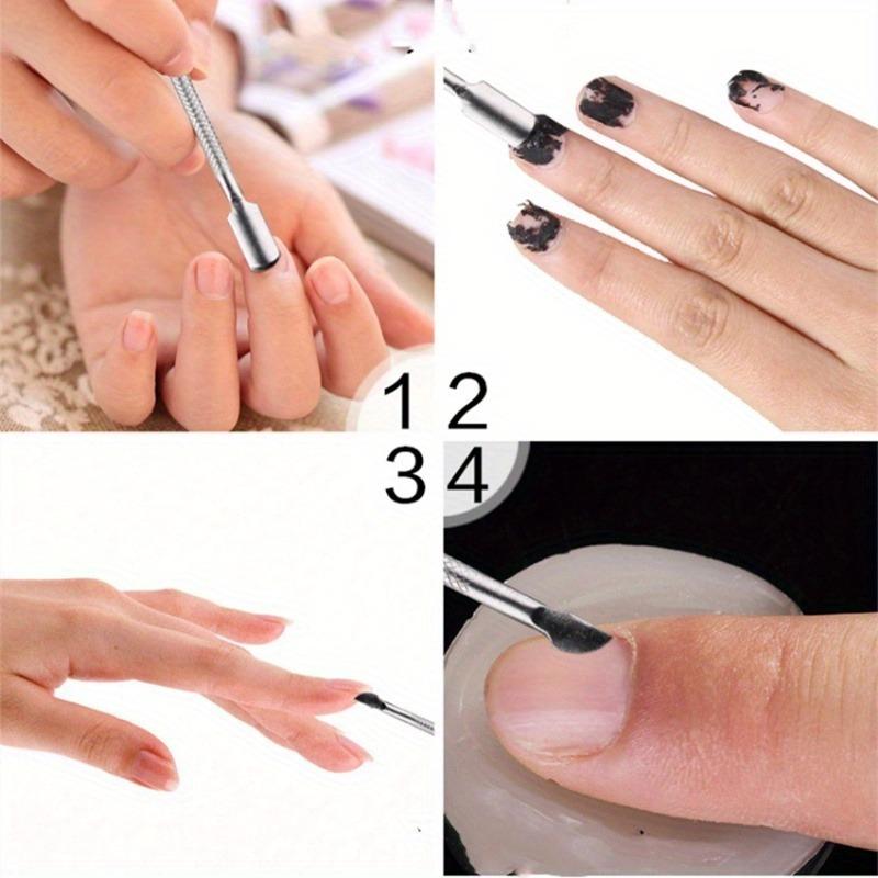 Ergonomic Stainless Steel Cuticle Pusher - Professional Manicure Tool for Easy Cuticle Removal - Durable Nail Art Essential for
