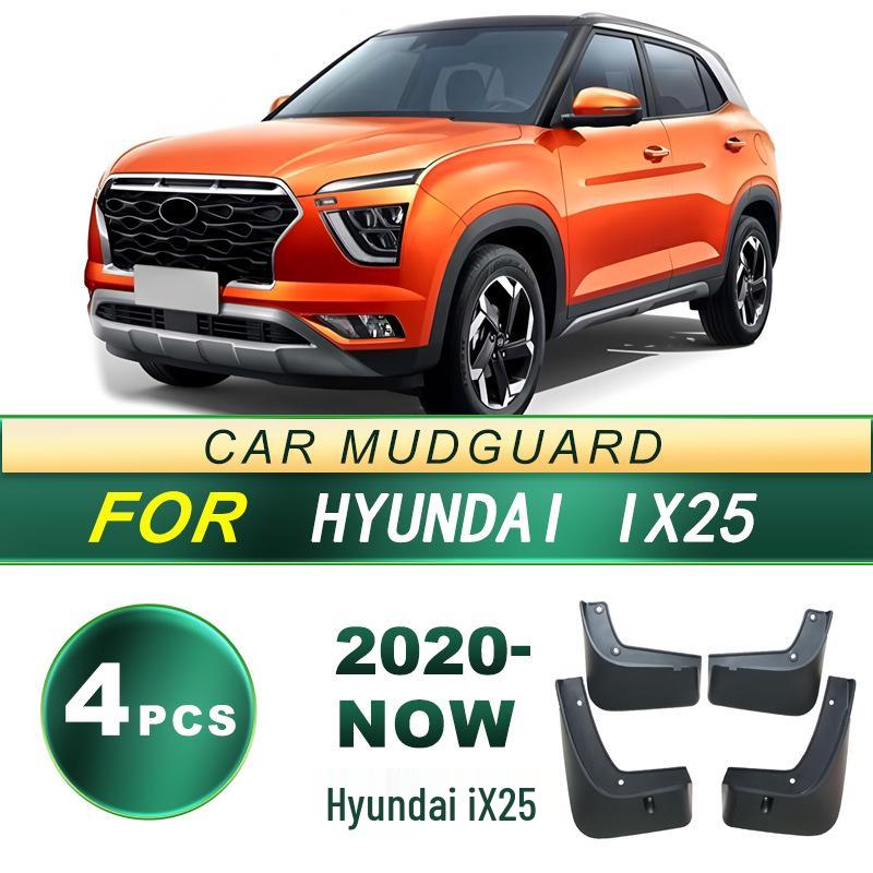Compatible Hyundai ix25 20-NOW Model Tire Mudguard – Soft Rubber Flaps, No Drilling Required