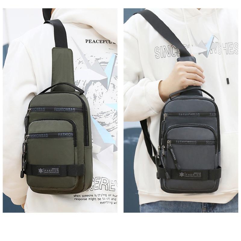 Chest Bag for Men New Large Capacity Shoulder Korean Version Travel Lightweight Nylon Crossbody Backpack