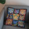 2D Stylish Leopard-Patterned Decorative Pillow Cover Pattern Cushion Cover Suitable For Sofa Bedroom Car Pillow Cover