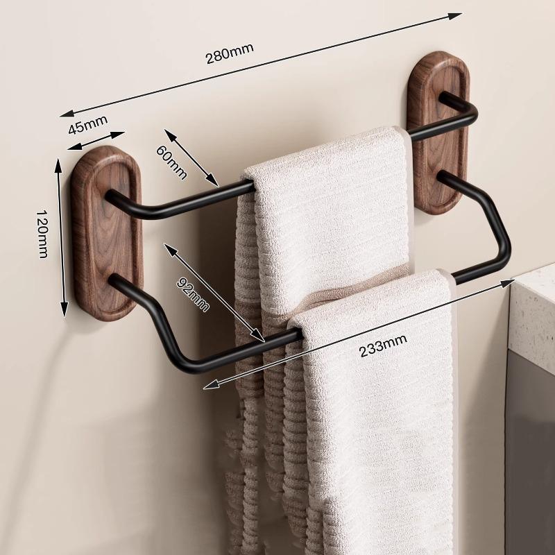 

Walnut Towel Holders Bathroom Wall Simple Storage Racks Entrance Storage Shoe Rack Multifunctional Decorative Accessories