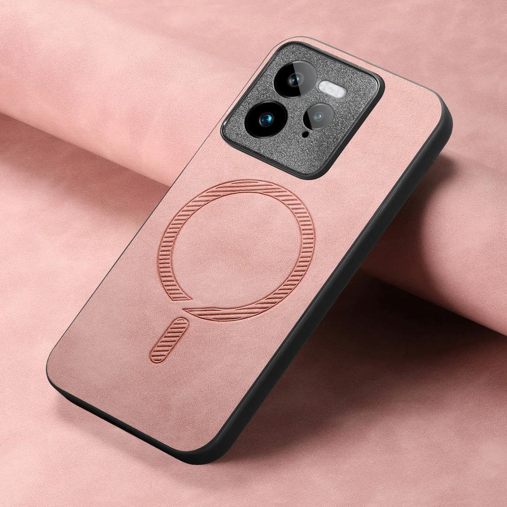 For Magsafe Leather Shockproof Case For Realme GT7 Pro Neo 7 Matte Wireless Charging Protection Cover For Realme 13 12 11 Pro Plus