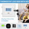 Secure Thermostat Guard Lock Box with Key Set Clear Thermostat Protector Case for Preventing Unauthorized Adjustments