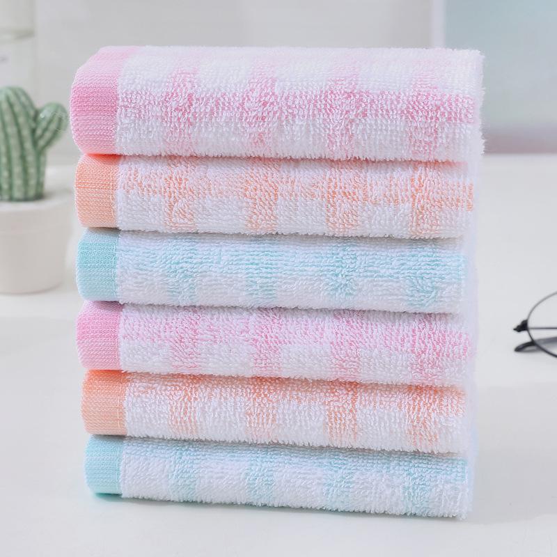 100% Cotton Baby Hand Towel, 25x25cm, Kindergarten Hook Square, Absorbent Single Yarn.