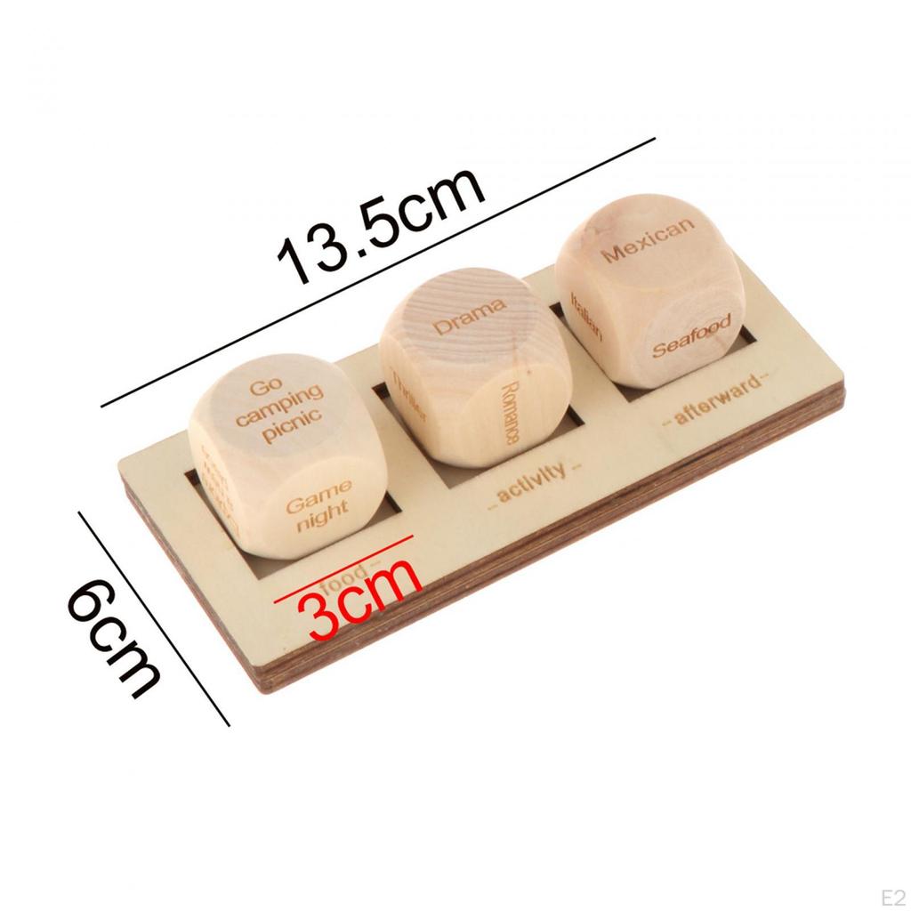 Date Night Würfel mit Aufbewahrungsbeutel, Einzigartig, Jubiläumsgeschenk, Essensentscheidung für Freundin Ehefrau