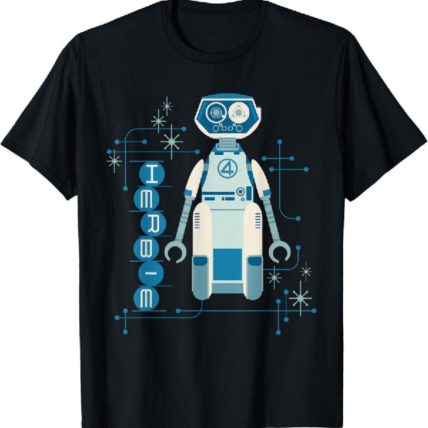 

Marvel Studios Фантастическая Четверка Первые Шаги H.E.R.B.I.E.. Футболка XXXXXL чёрный