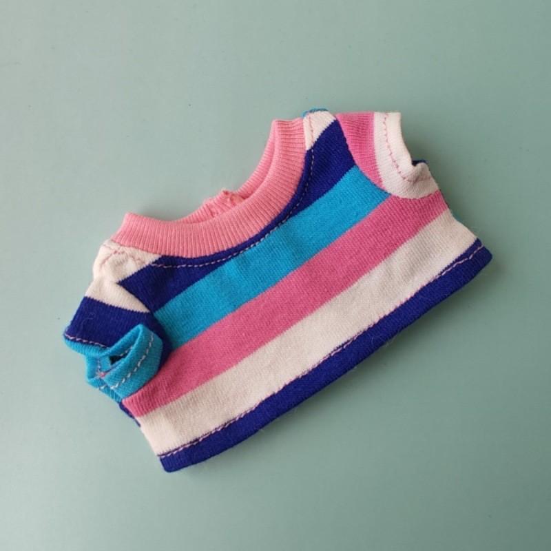 Doll Clothing Plush With Macaron Colored T Shirt And Work Pants For Gift