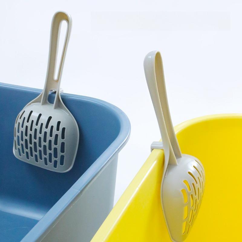 Grid Cat Litter Scoop, Poop-Scooping Essential, Pet Cleaning Supplies,t Litter Scoop Space Saving Litter SifterErgonomic Long Handle Litter Box Scoop