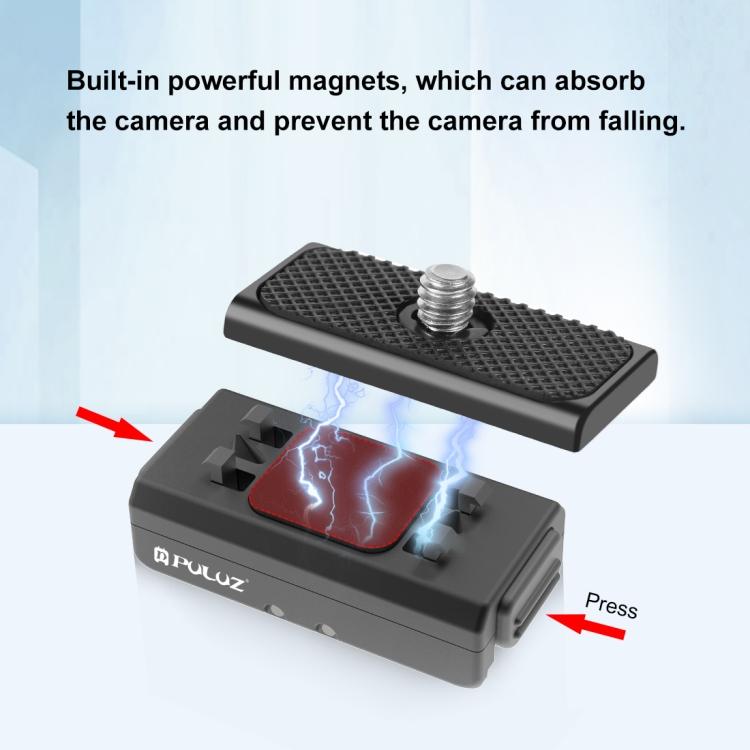 Für Insta360 Ace / Ace Pro / X4 PULUZ Magnetische Schnellwechsel-Basishalterung (Schwarz)