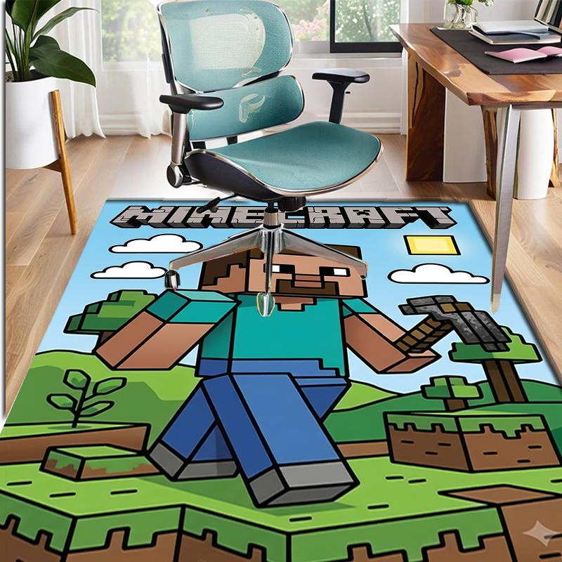Gamer Pattern Rug, Indoor/Outdoor Mat, for Picnic, Gameroom, Bedroom, Office, Living Room, Home Decor Carpet, Birthday Gift
