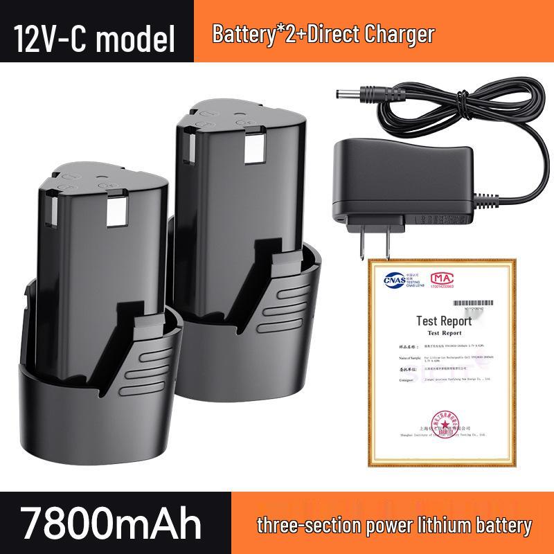 12V Cordless Drill with Lithium Battery Charger, Pistol Grip, and 16.8V/18V Battery for Rotary and Screwdriver Tasks