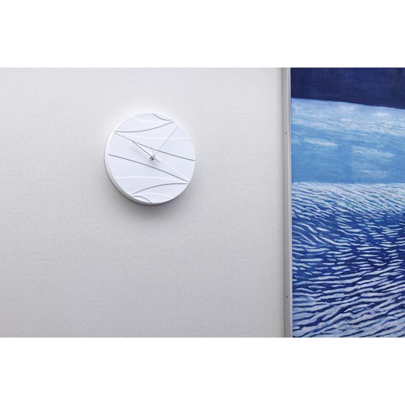 Lemnos CLOUDED MOON HN23-01 Analog Porcelain Wall Clock, White