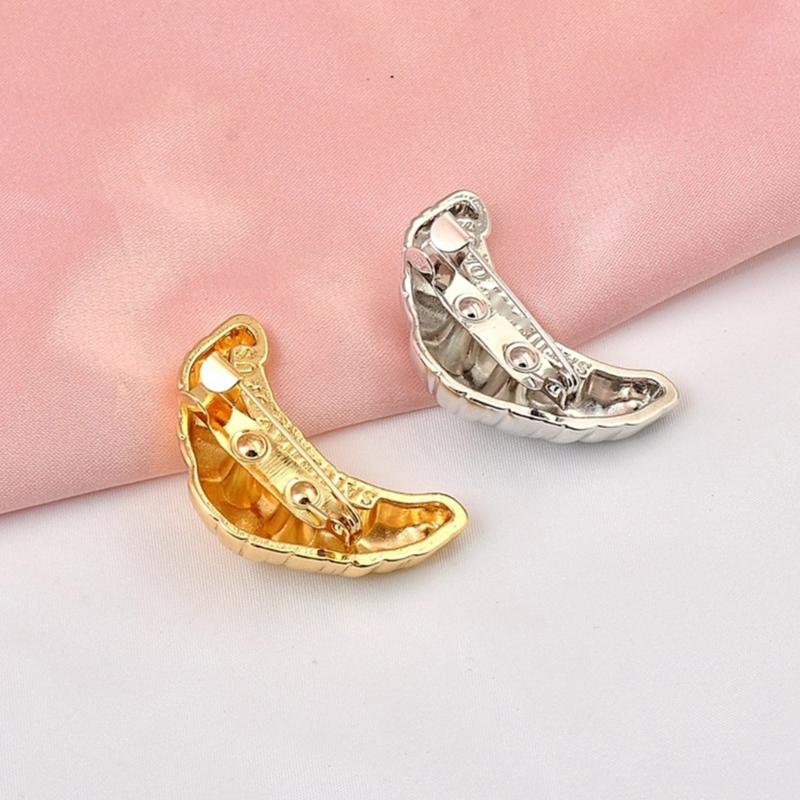 Unique Alloy Croissant Brooch Pins Clothing Jewelry Accessories Eye Catching Corsage Pins Perfect Gift for Women Girls