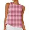 Women’s Sleeveless Plaid Relaxed Fit Tank Top Casual Lightweight Checkered Pattern Blouse for Everyday Wear