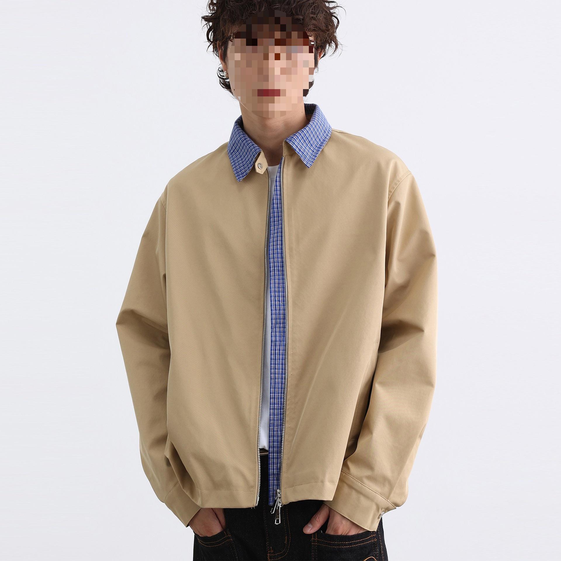 Men s Trendy Retro Plaid Windproof Bomber Jacket Medium