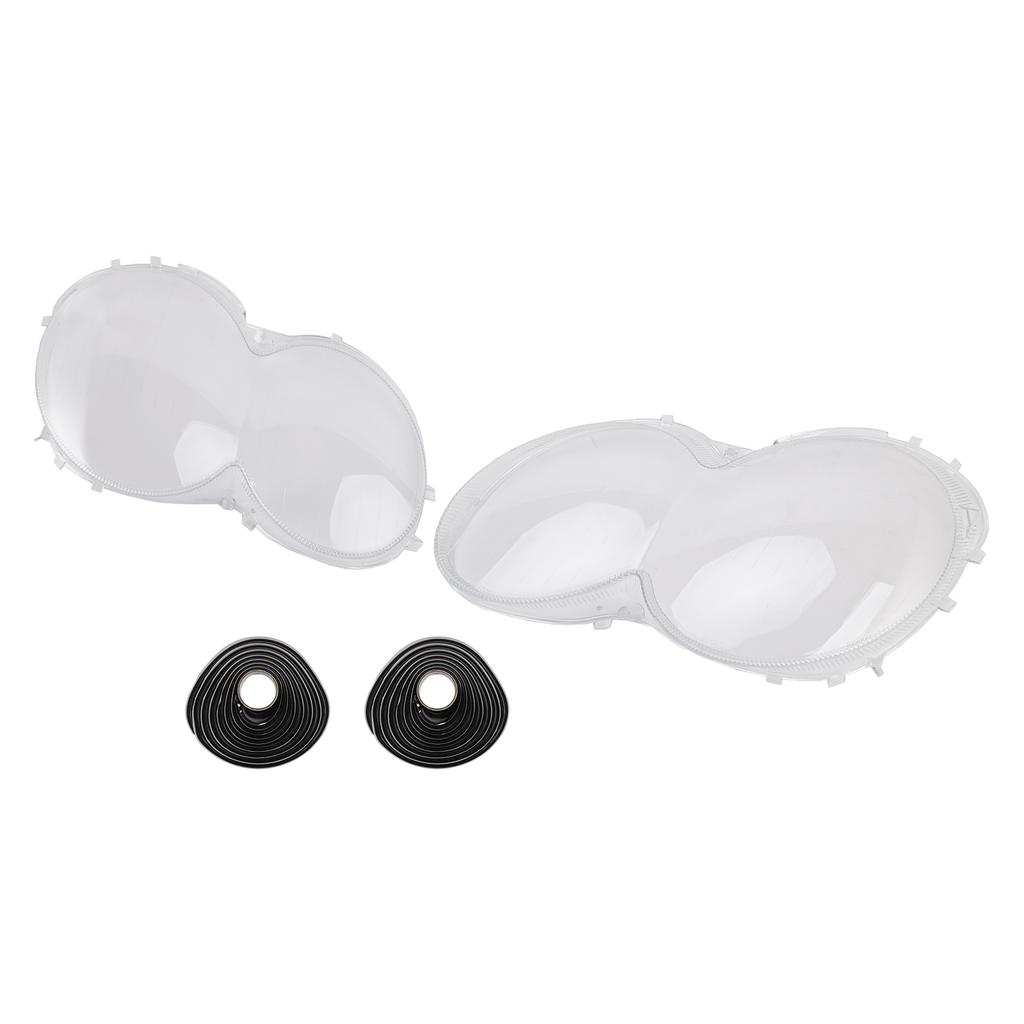 2Pcs Headlight Shell Lens Cover+Glue For Benz W230/R230 SL500 SL600 2003-08