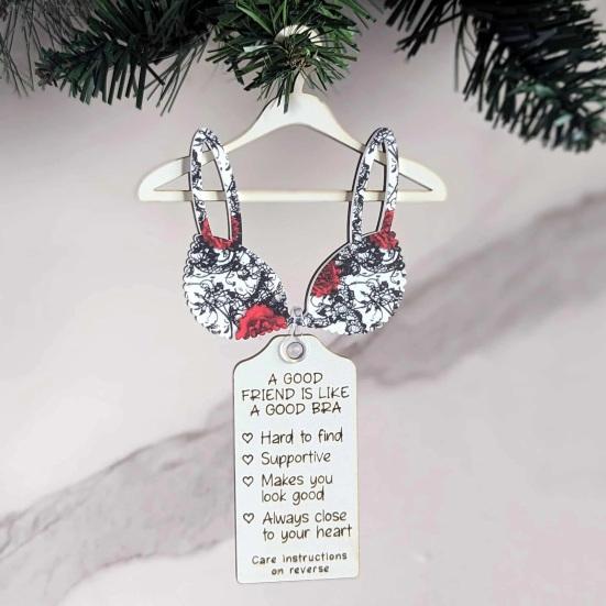 A Good Friend Is Like A Good Bra Ornament Funny Best Friend Christmas Ornament Holiday Keepsake Gift for Adults Women Friends Coworkers