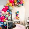 Vintage Macaron Metal Sequin Balloon Full Color Birthday Party Balloon Set Wedding Arrangement Balloon