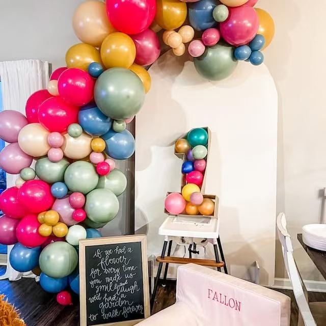 Vintage Macaron Metal Sequin Balloon Full Color Birthday Party Balloon Set Wedding Arrangement Balloon