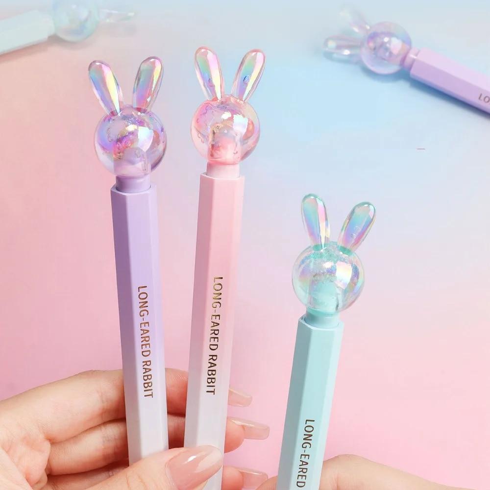 

3 предмета канцелярские принадлежности милый кавайный кролик гелевая ручка школьные канцелярские принадлежности подарок Black