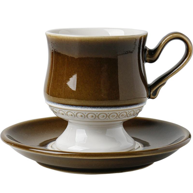 Ceramic Coffee Mug Home Office Mug with Sauce Breakfast Milk Juice Tea Handle Cup Gift Microwave Dishwasher Oven Available