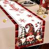 Rectangular Shape Christmas Table Runner Cotton Linen Blend Christmas Tablecloth  Winter Season