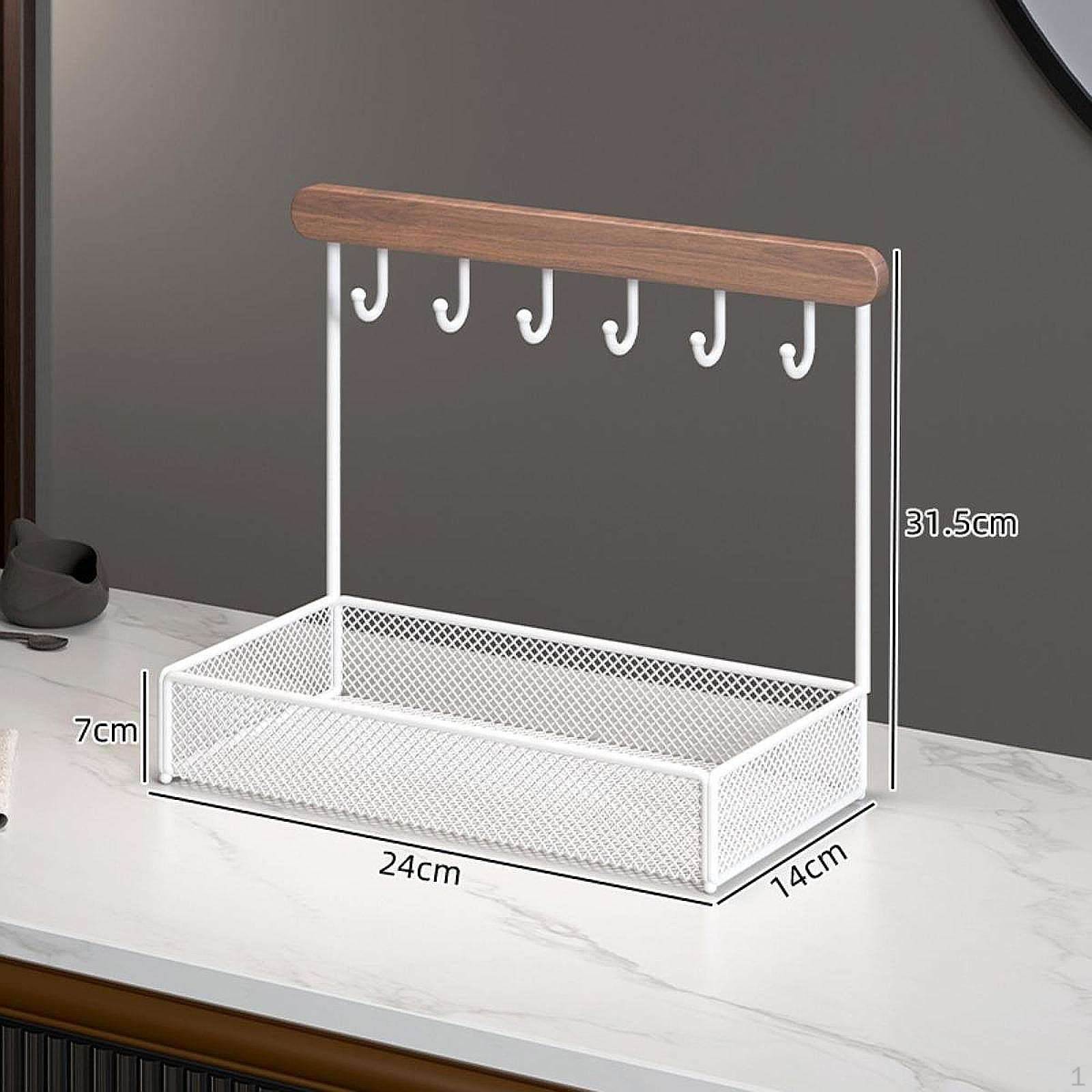 

Jewelry Display Stand Hanging Organizer Craft,Storage Box,Jewelry Tower Rack for Earring Home Use Square base білий