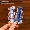 Retro Story Sticker Pack: Light Reading Spine Series - 16 Sheets for Journal Collage Decoration