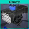 Bicycle Front Light Usb Rechargeable High Brightness 12led With Digital Display For Night Cycling