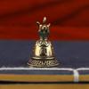 Brass Chinese 12 Zodiac Animals Heads Bell Keychain Pendants Jewelry Vintage Copper Feng Shui Car Key Chain Hanging Keyring Gift