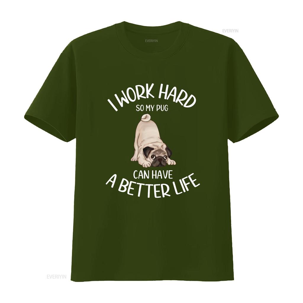 Pug T Shirt Funny Mom Owner GifT for Dog Lover vintage Washed Stylish fashion Versatile Breathable Comfortable designer clothes