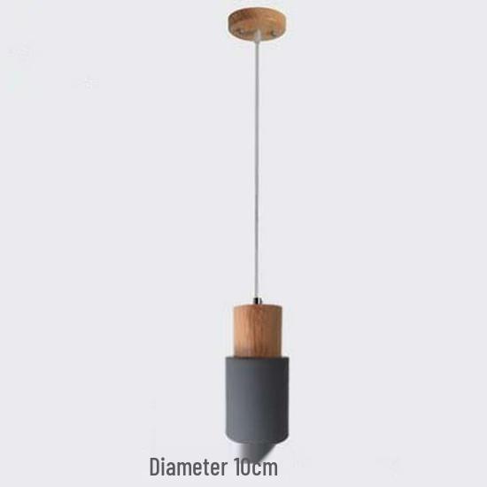 Nordic Wrought Iron & Solid Wood Bedside Pendant Lamp - Multicolor, Creative Fresh Design