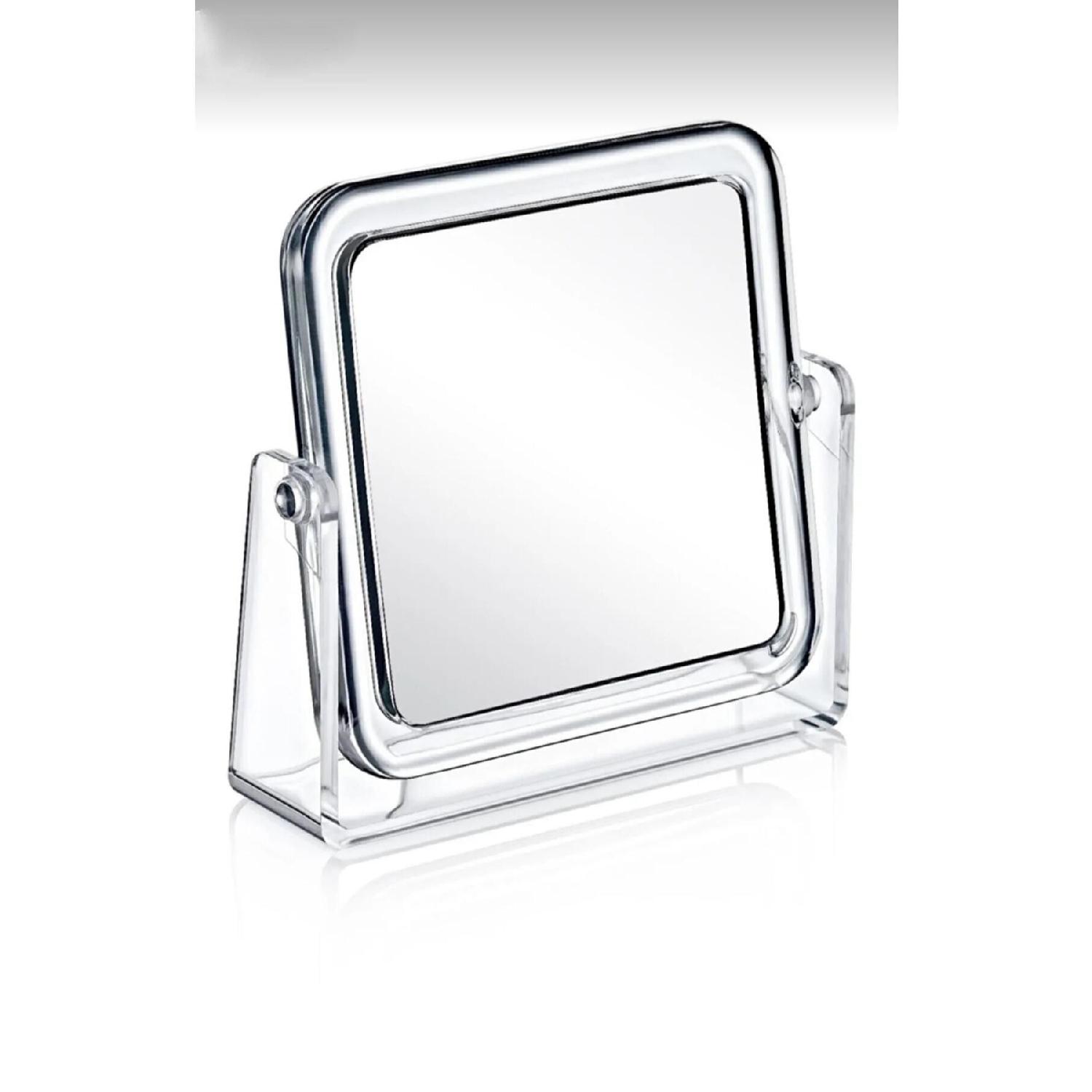 

Desktop Double Sided Square Makeup Mirror білий