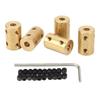5 Stück RC Wellenkupplungsset Universal 5?5mm Messingwellenkupplung Gelenkverbinder für Motorwelle