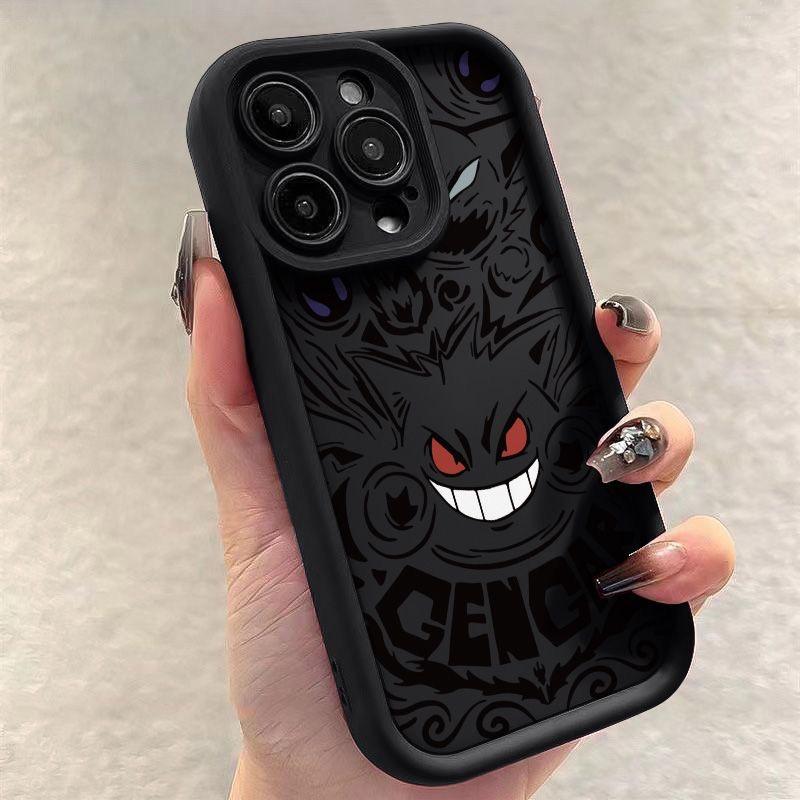 

Чехол для телефона Pokemon Gengar для iPhone 15 14 13 12 Mini 11 Pro Max XS X XR 8 7 6S 6 Plus SE 2020 Жидкий силикон Противоударный чехол For iPhone 13