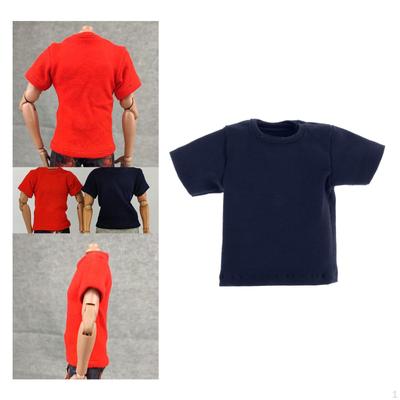 1/6 Dolls Clothes Doll T-shirt Unisex Figures Suit Short Sleeve Inch Wearing