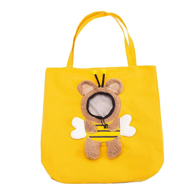 Cartoon Bee Rabbit Dinosaur Pet Shoulder Bag Open Face Carrier For Cat Dog Outdoor Travel Handbag Small Pets Fashion Pet Supply