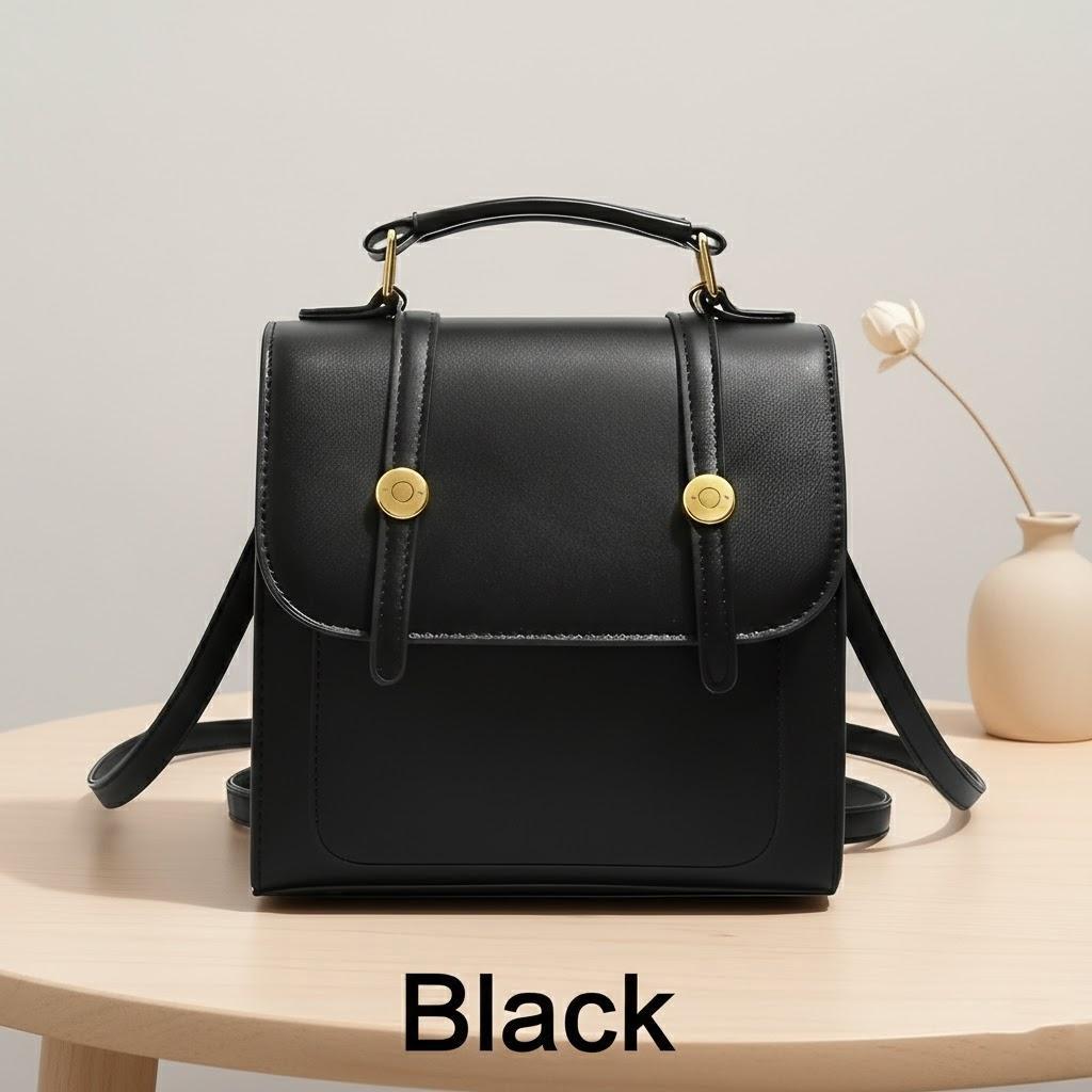 

Fashionable Retro Backpack for Women Multifunctional Student Bag Unique Vintage Design Durable Waterproof Travel Bag чёрный