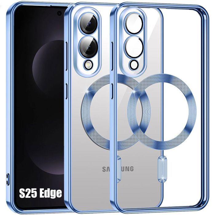 Coque de protection - BOOLING - Samsung Galaxy S25 Edge - Silicone - Antichoc - Anneau Magnétique