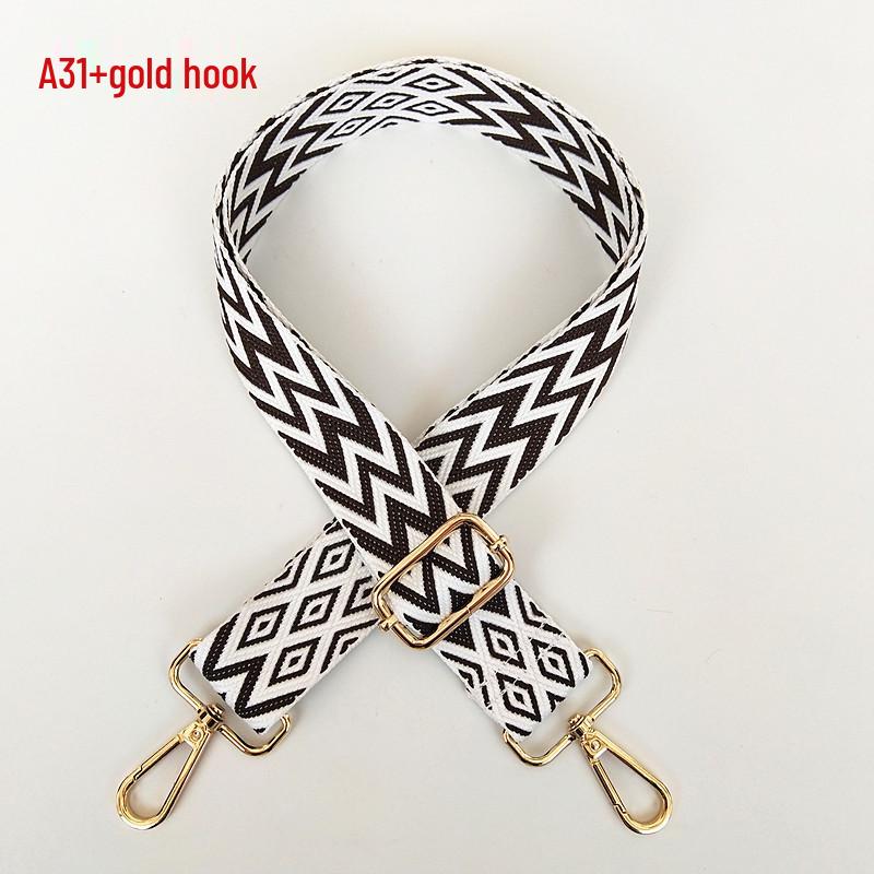 Bunter Damen-Taschen-Ersatzriemen - Bestickt, Breit, Dekompressionsfähig, Einzelne Schulter, Umhängetasche, Rucksack, Lanyard-Stil.