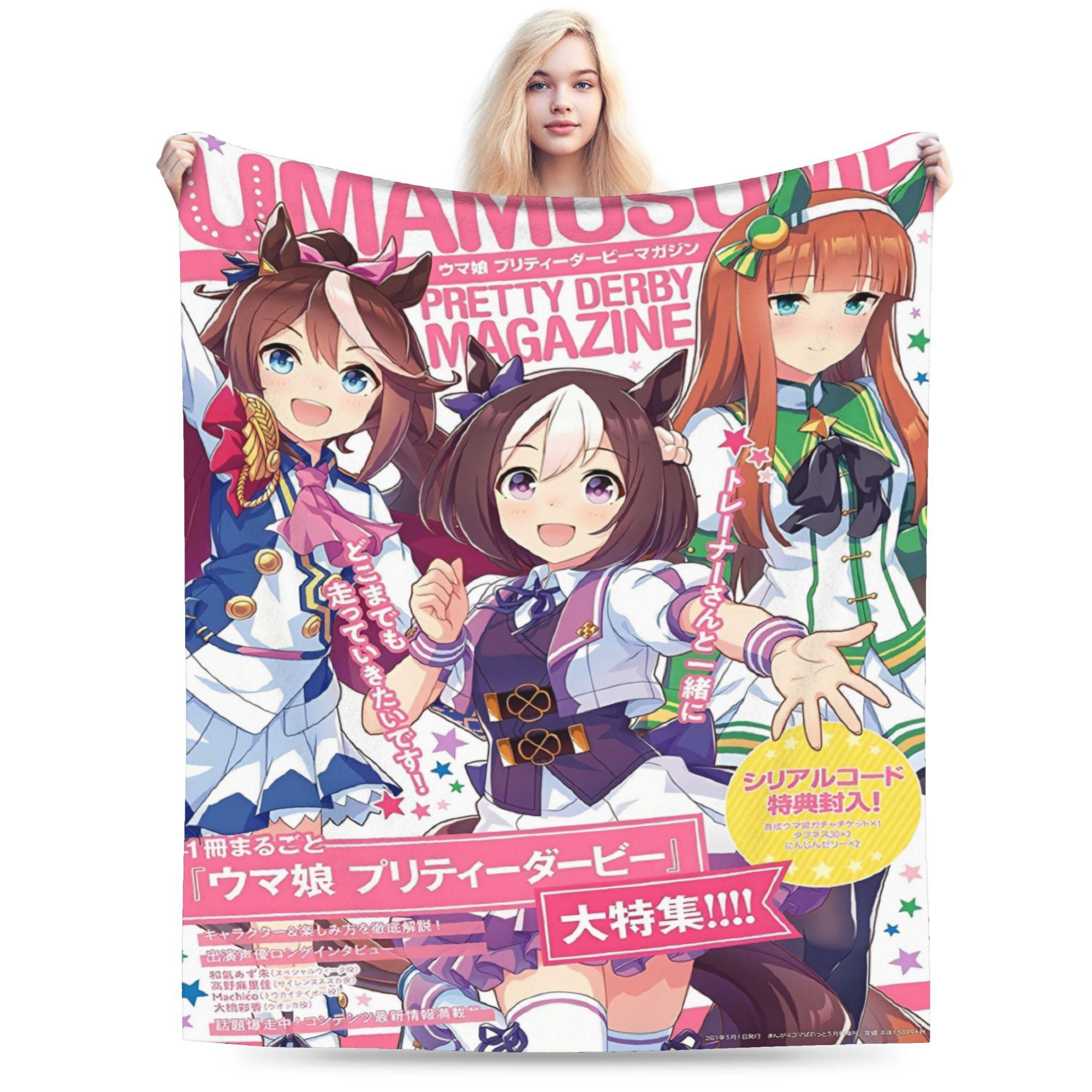 

Novelty Design Uma Musume anime cartoon Blanket Soft Fleece Comfortable Throw Blankets Machine Washable 130x150cm