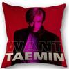 Taemin Kpop Star Pillowcase High Quality Home Textile Cotton Linen Fabric 45x45cm One Side Decoration Pillow Cover New 0519