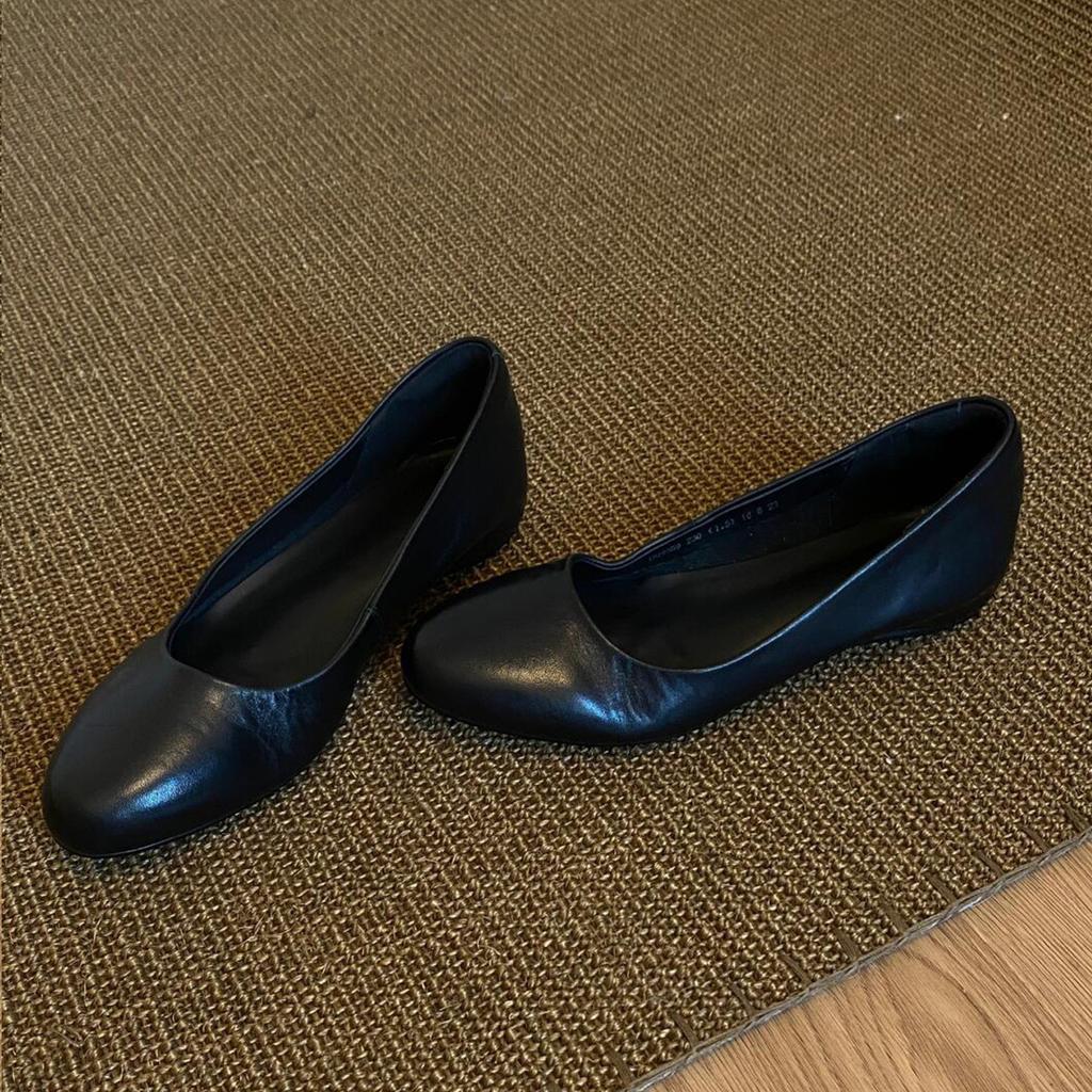 Single shoes soft sole comfortable soft surface grandma shoes one pedal round head shallow mouth single shoes