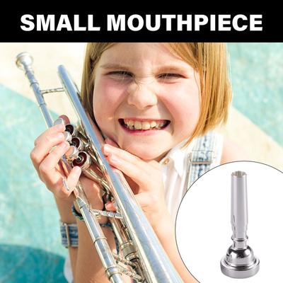 Trumpetmunstycke Ersättning Försilvrat Trumpetmunstycke Musikinstrument Tillbehör för Daglig Övning