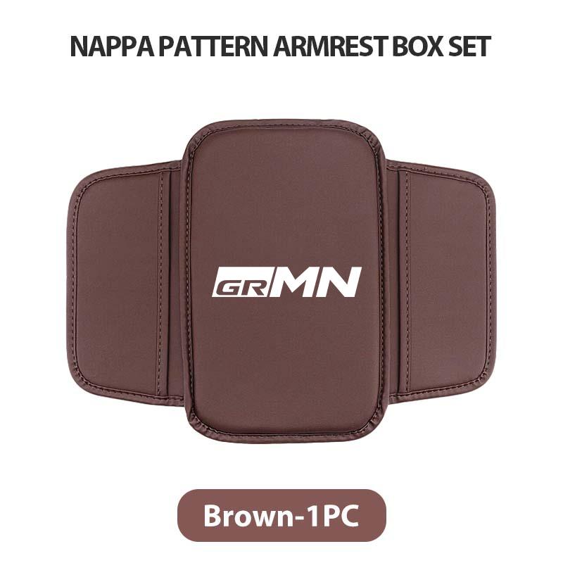 For Toyota Leather Car Armrest Box Cushion Side Storage Pocket Protector Cover GR Sport Crown RAV4 Yaris Land Cruiser Corolla